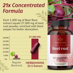 HERBAMAMA Beet Root on-the-go packaging suited for busy schedules.