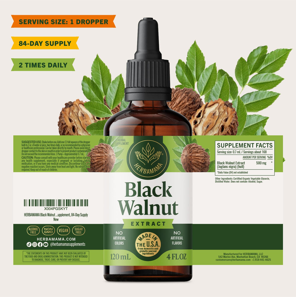HERBAMAMA 84-day supply label on the bottle
