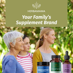 HERBAMAMA broccoli sprouts capsules packaging – clear and sustainable design.