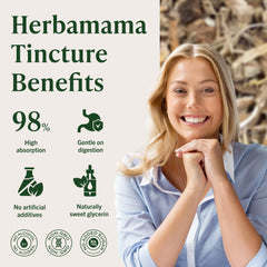 Label highlights 84-day supply for HERBAMAMA drops.