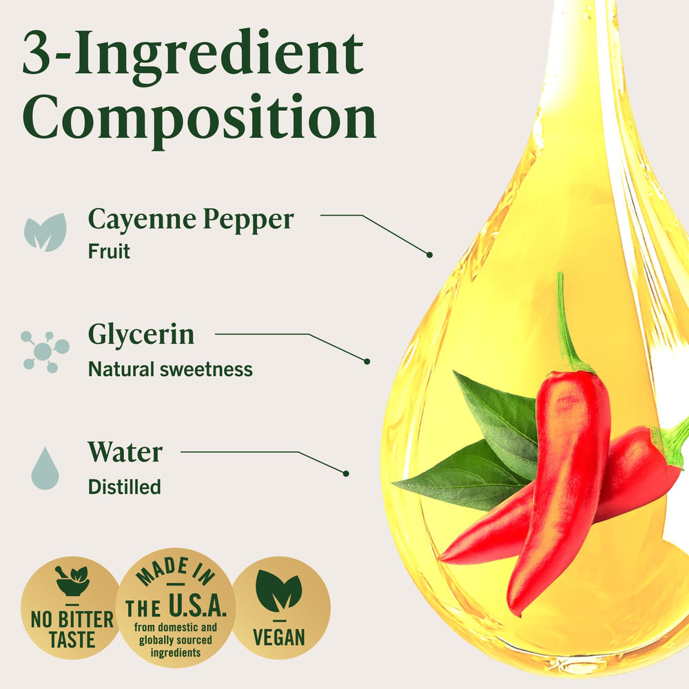 Herbamama Cayenne tincture bottle with simple three-ingredient formula