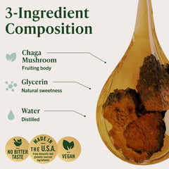HERBAMAMA Chaga Tincture bottle being shaken emphasizes convenient, quick-use steps
