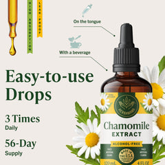 HERBAMAMA Chamomile tincture label detail highlights clean three-ingredient formula.