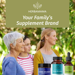 Herbamama Chanca Piedra daily-dose capsules ready for travel and on-the-go use.