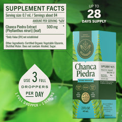 Herbamama Chanca Piedra label front showing vegan non-GMO tincture.