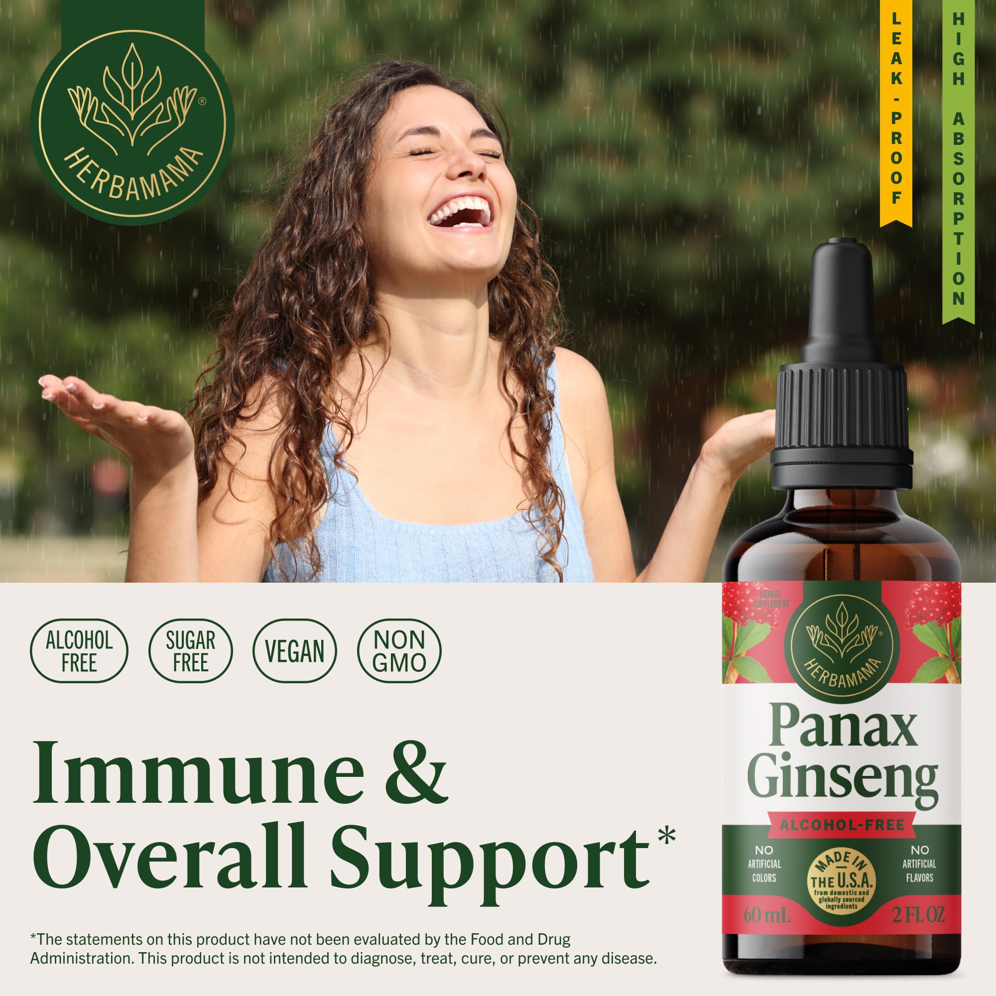 HERBAMAMA Distilled water used to balance the tincture formula