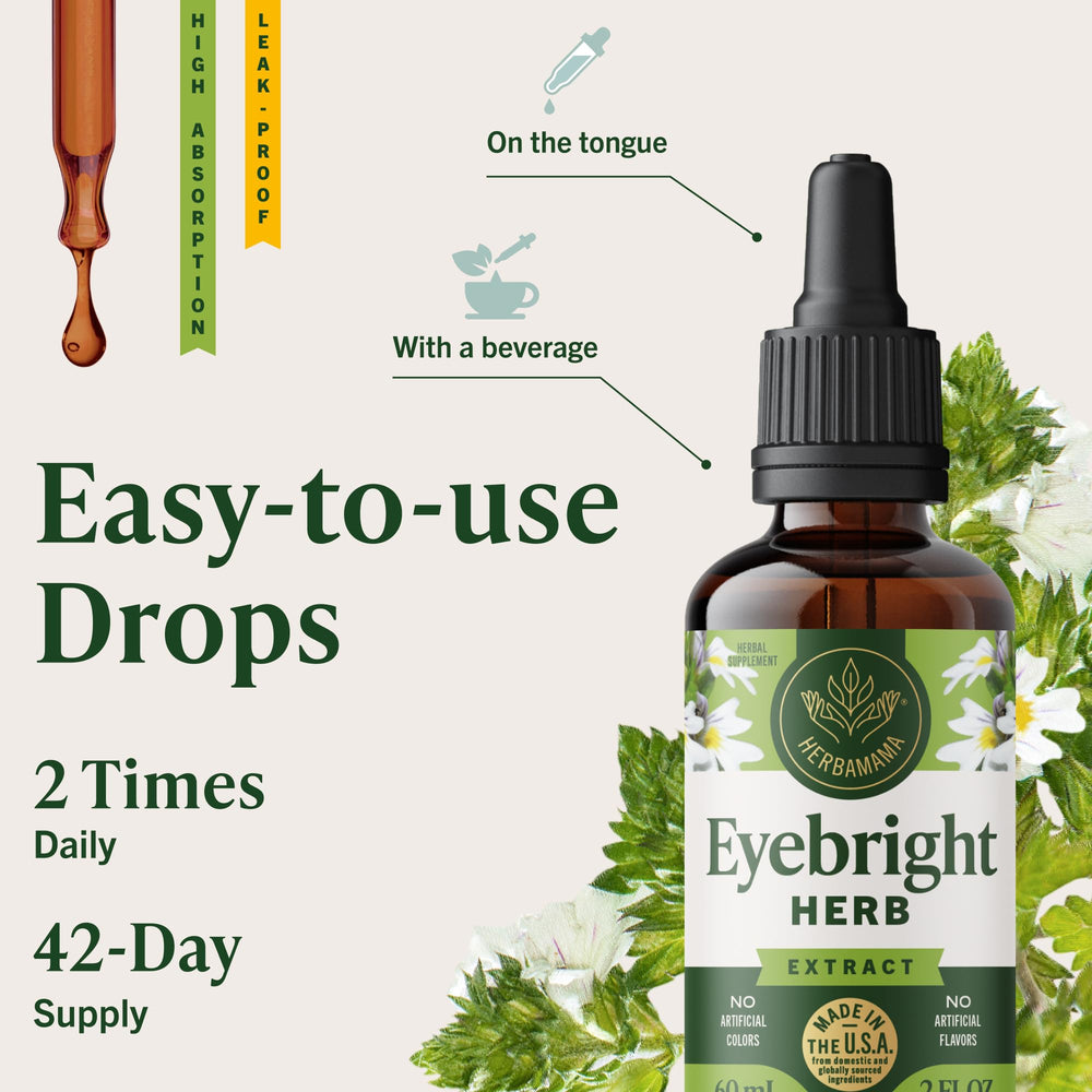 Glycerin-based base of HERBAMAMA Eyebright offers smooth, palate-friendly taste.