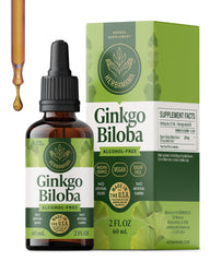 HERBAMAMA Ginkgo Biloba tincture bottle with dropper for focused brain support