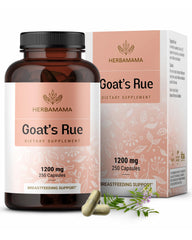 HERBAMAMA Goat's Rue Capsules bottle for easy daily lactation support.