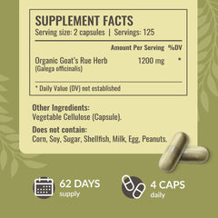 HERBAMAMA Goat's Rue Capsules vegetarian formula in capsules.