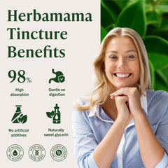 HERBAMAMA Gymnema Drops on tongue shows fast-acting herbal support.