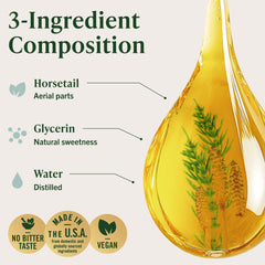 HERBAMAMA Horsetail Drops three simple ingredients listed for transparency.
