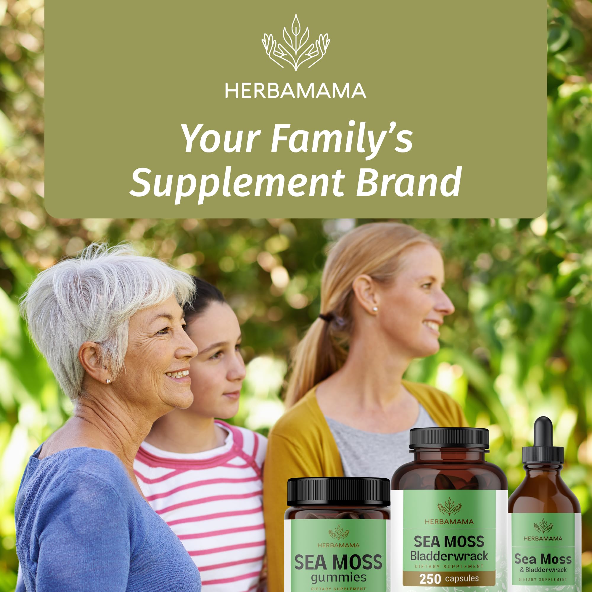 HERBAMAMA immune-support packaging highlighting plant-based wellness