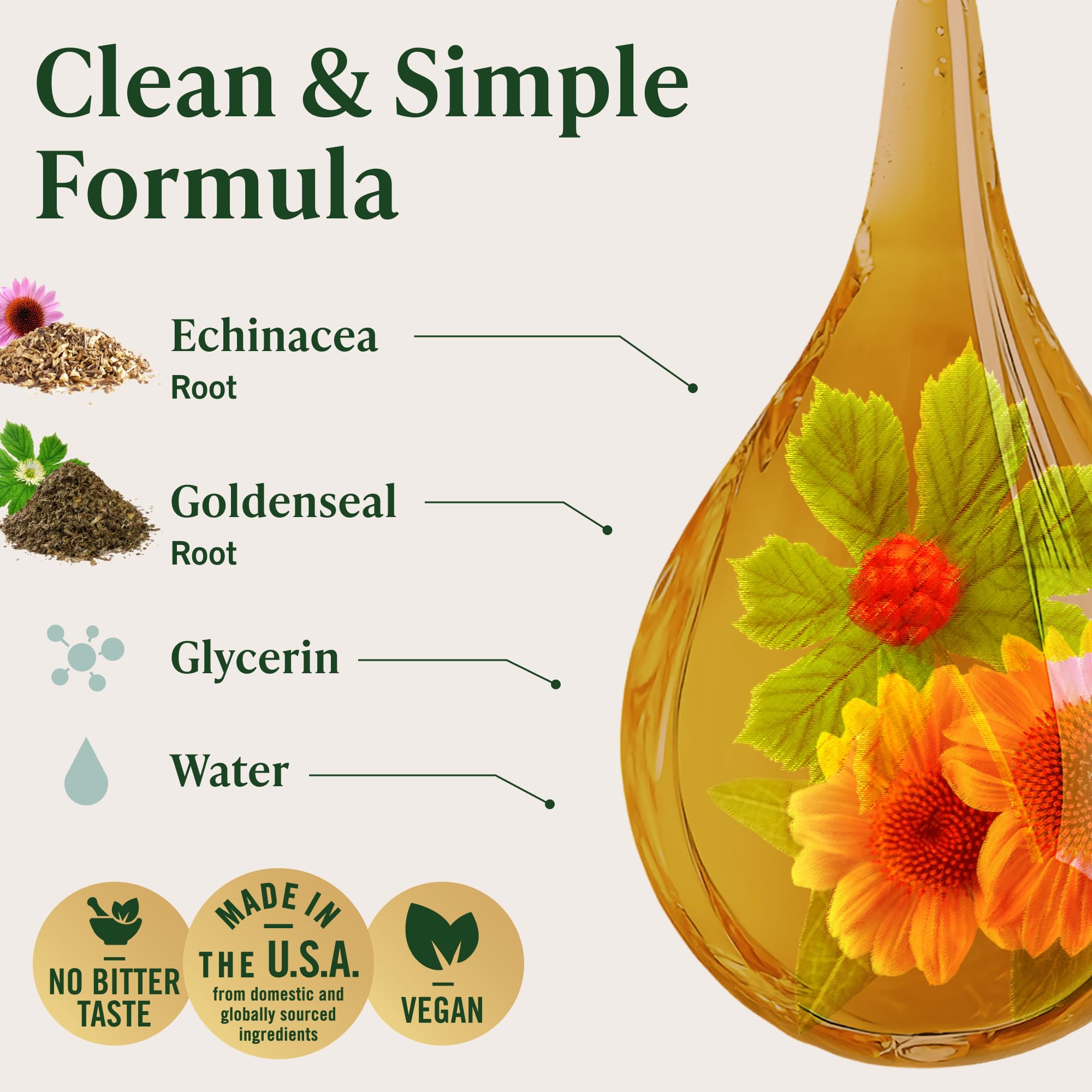 HERBAMAMA bottle label highlights glycerin-water base for smooth taste.