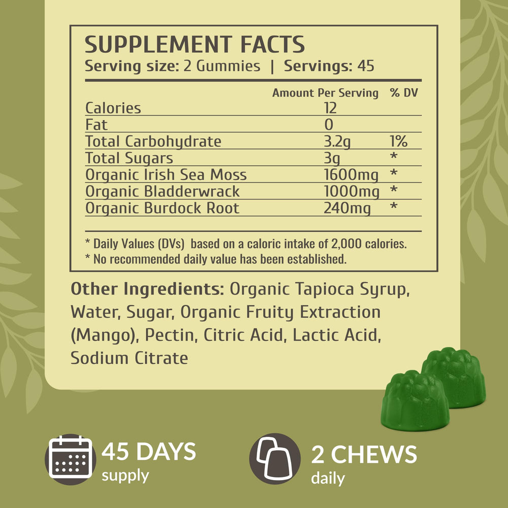 HERBAMAMA Irish Sea Moss Gummies soft texture makes chewing easy.