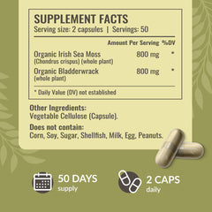Herbamama Irish sea moss powder on scene for nutrient-rich smoothies.