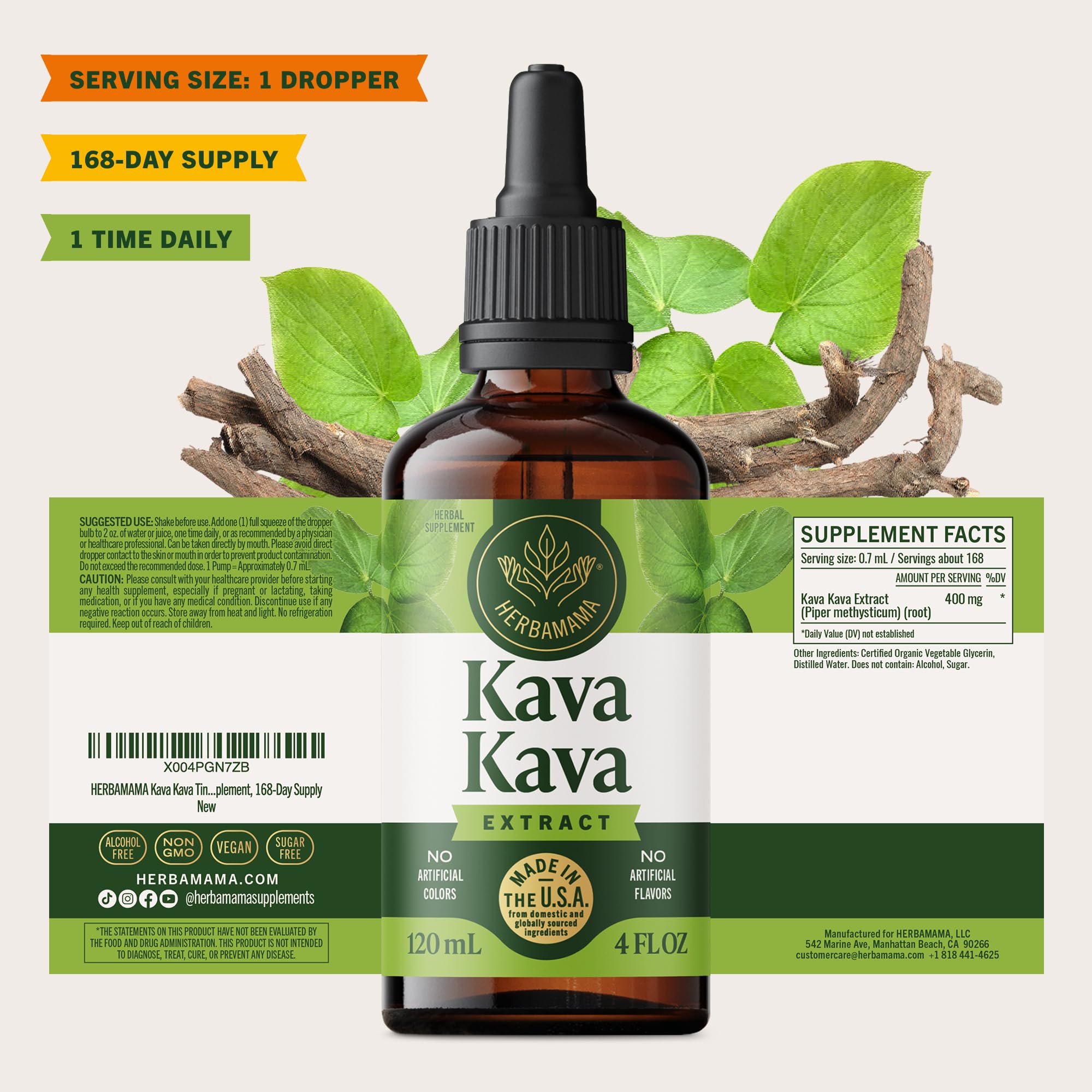 168-day supply badge on label hints long-lasting mood support.