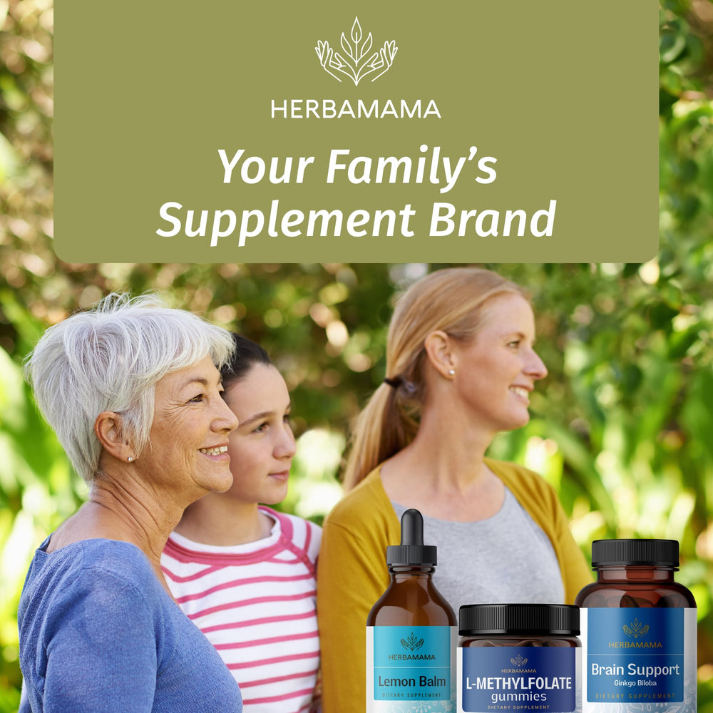 Herbamama L-Methylfolate gummies plant-based folate for daily support.