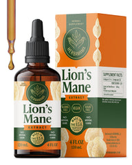 HERBAMAMA Lions Mane tincture bottle demonstrating a simple, daily focus routine
