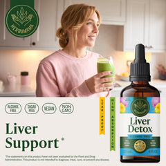 HERBAMAMA Liver Detox Drops dropper ready for convenient dosing.