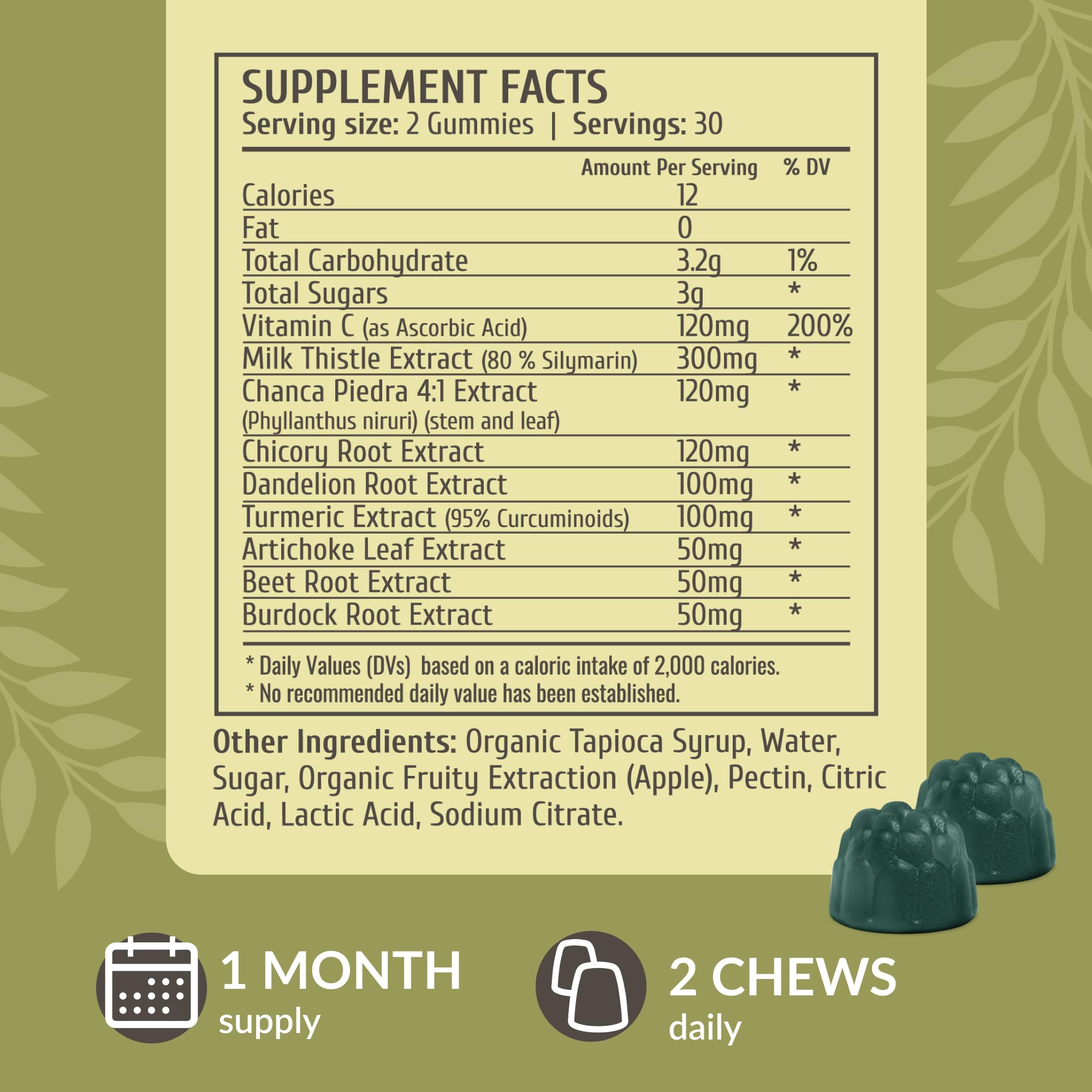 HERBAMAMA Liver Support Gummies texture close-up highlighting soft chew