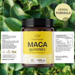 HERBAMAMA Maca Root Gummies 1800mg extract per serving