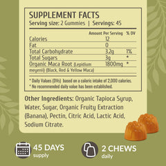 HERBAMAMA Maca Root Gummies pectin-based texture for easy chewing
