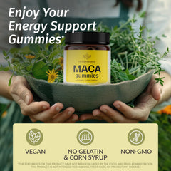 HERBAMAMA Maca Root Gummies vegan non-GMO formula in a soft chew