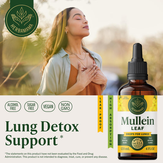 HERBAMAMA Mullein Drops dropper close-up for easy daily dosing