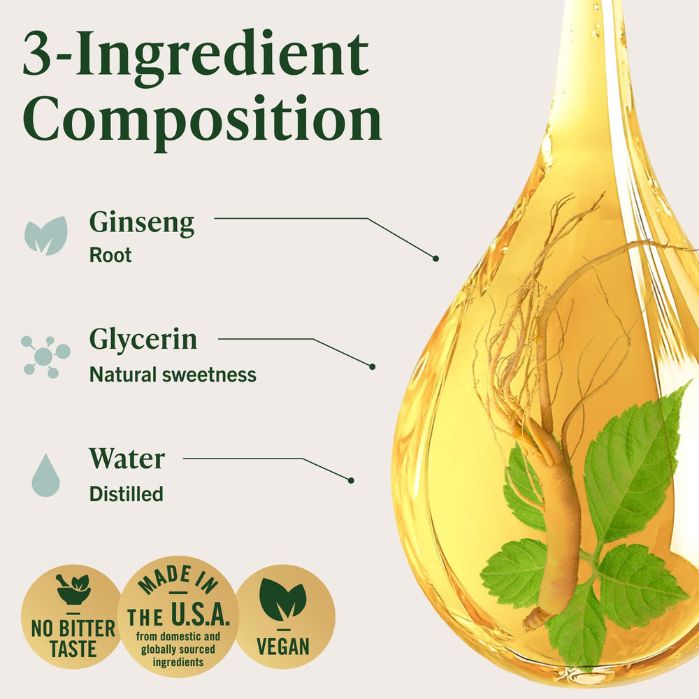 HERBAMAMA Panax Ginseng tincture under-tongue use close-up.