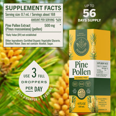 HERBAMAMA Pine Pollen tincture ingredients pine pollen glycerin water for clean formula