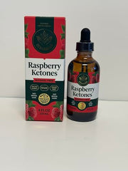 HERBAMAMA Raspberry Ketones drops in a glass illustrate quick absorption potential.