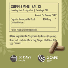 HERBAMAMA Sarsaparilla powder close-up for natural antioxidant support.