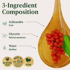 Glass with HERBAMAMA Schisandra drops added for a smooth taste.