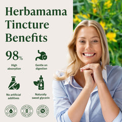 HERBAMAMA tincture under the tongue for fast absorption.