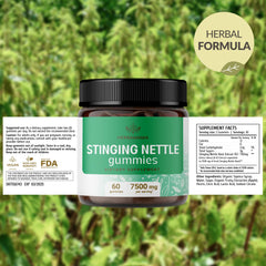 HERBAMAMA nettle gummies coated with tapioca to prevent sticking.