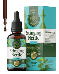 HERBAMAMA Stinging Nettle tincture bottle illustrating natural urinary tract support.