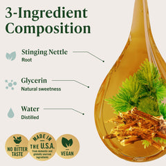 Glass with tincture from HERBAMAMA shows convenient mixing with water.