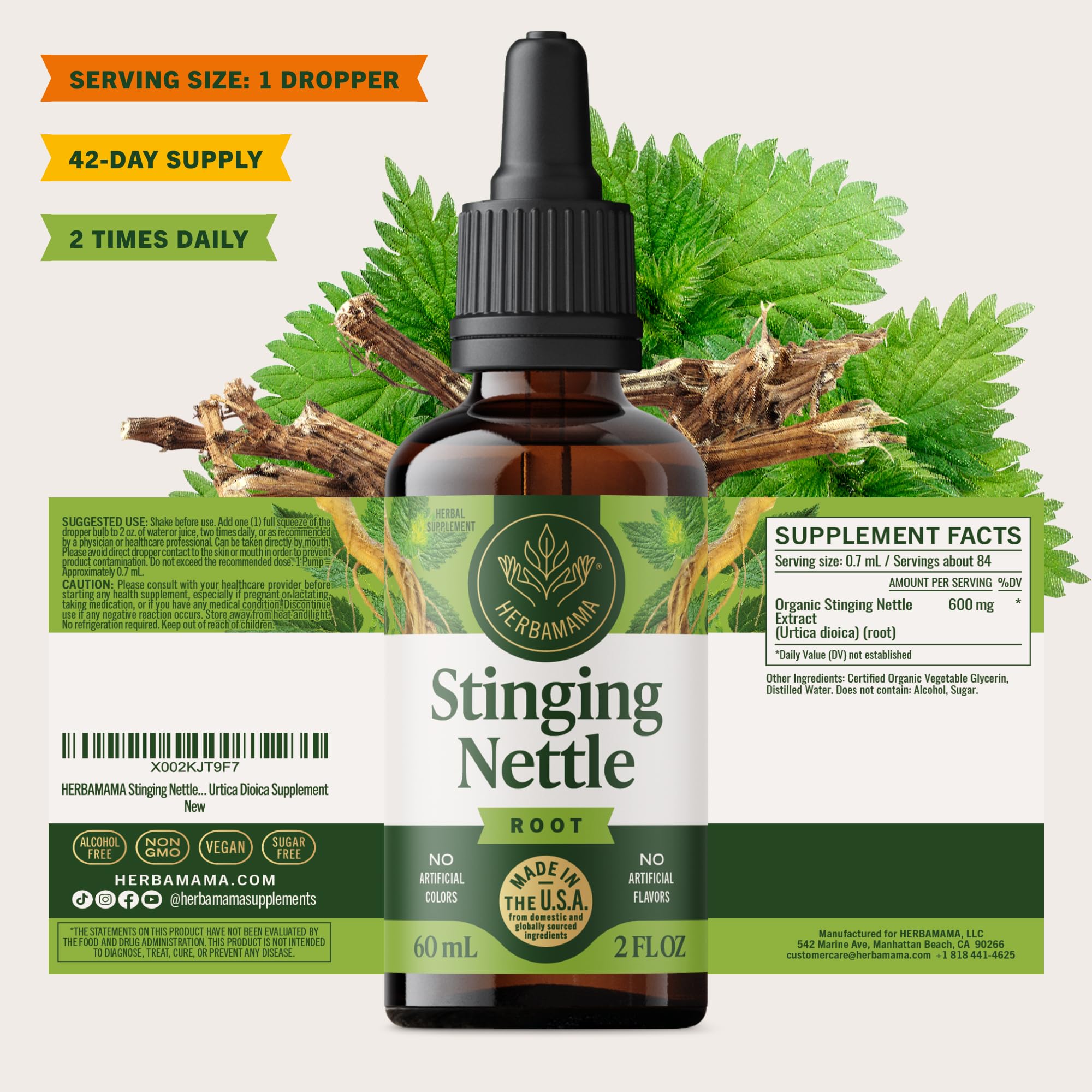 HERBAMAMA tincture with juice demonstrates flexible dosing options.