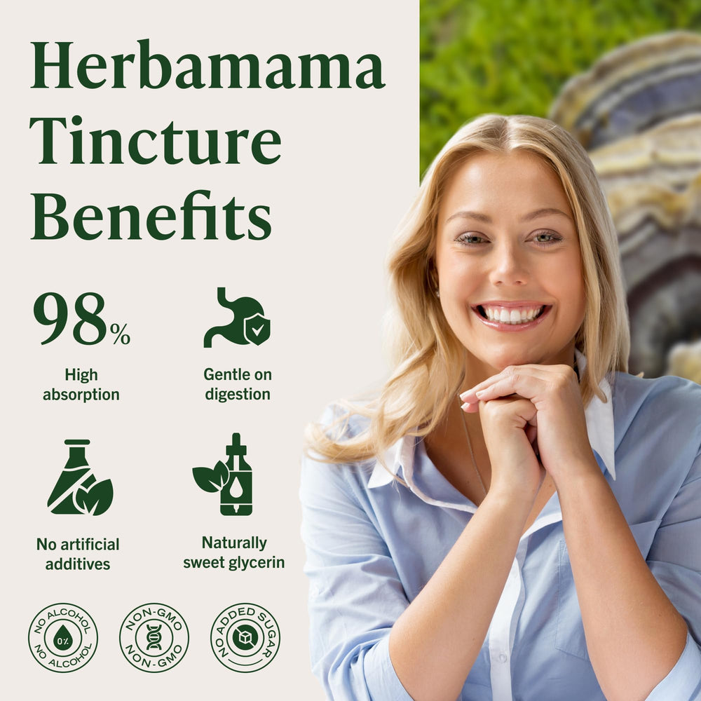 HERBAMAMA three-ingredient formula shown on label