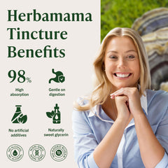 HERBAMAMA three-ingredient formula shown on label