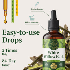 HERBAMAMA White Willow Bark Tincture packaging on a shelf