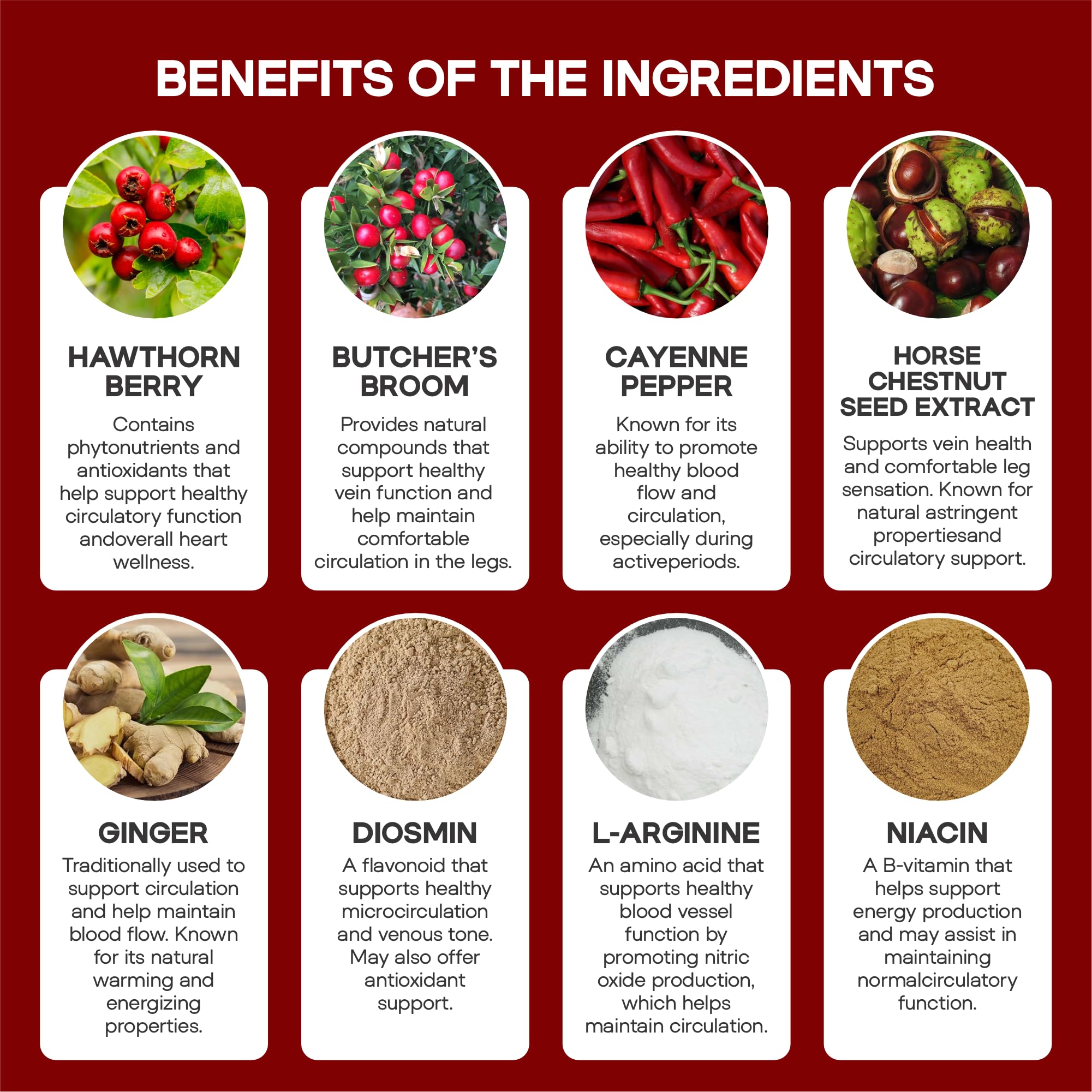 HerbaMe Blood Flow ingredients panel highlighting key components