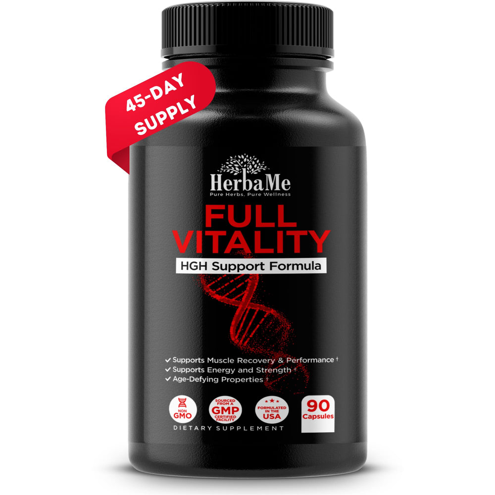 HerbaMe HGH bottle for daily vitality and focus