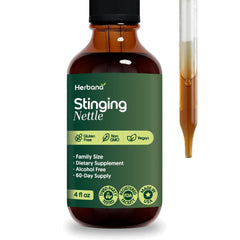 HERBANA Manufacturing stinging nettle leaf bottle for daily urinary support.