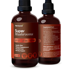Herbana Super Mushroom Complex bottle ready for daily wellness support.