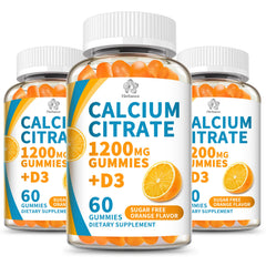 Herbance calcium citrate 1200mg bottle shows high-absorption formula for bone and muscle support