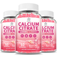 Herbance Calcium Citrate Gummies bottle-pour offers easy daily calcium support.