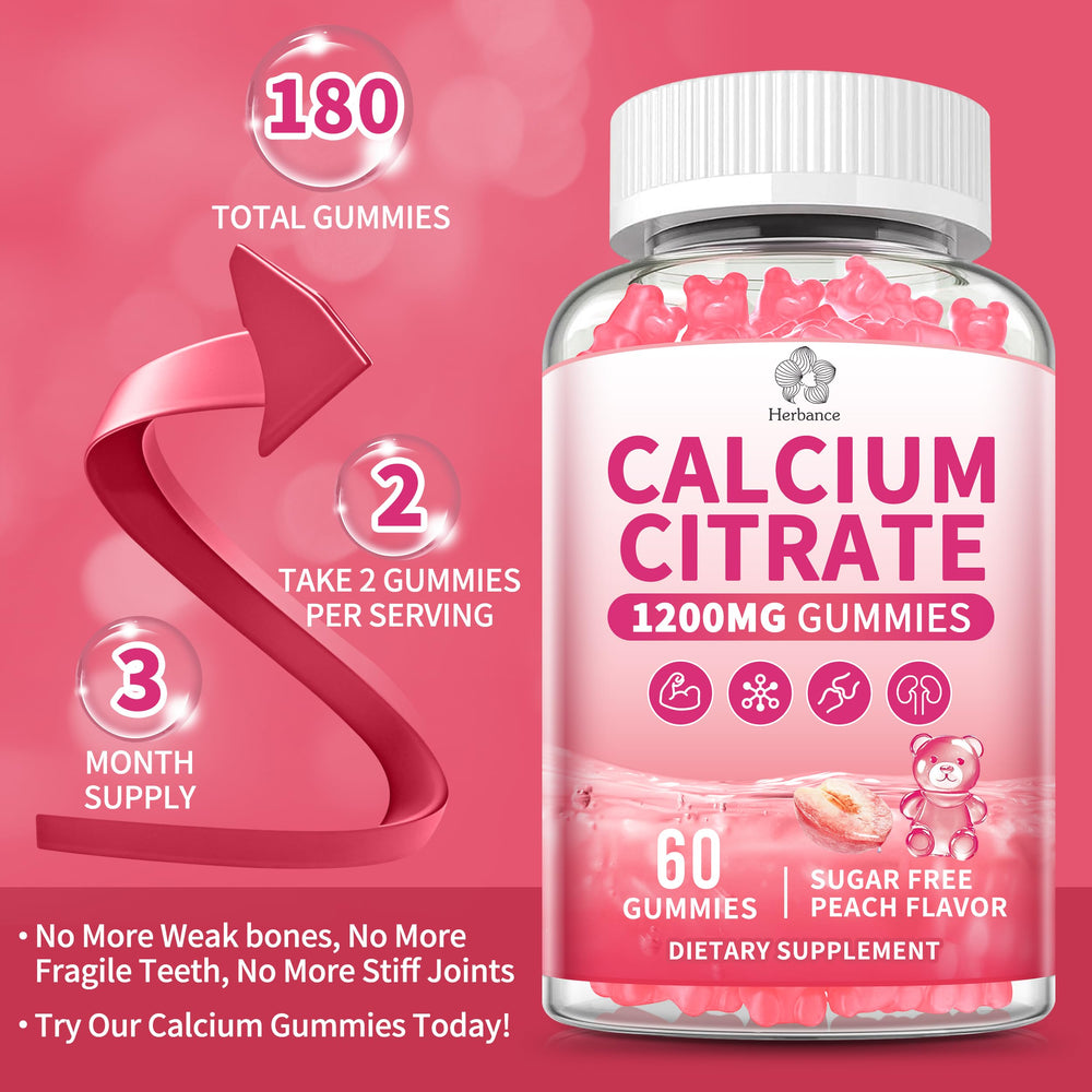 Gummy texture and peach flavor promoting a tasty daily routine