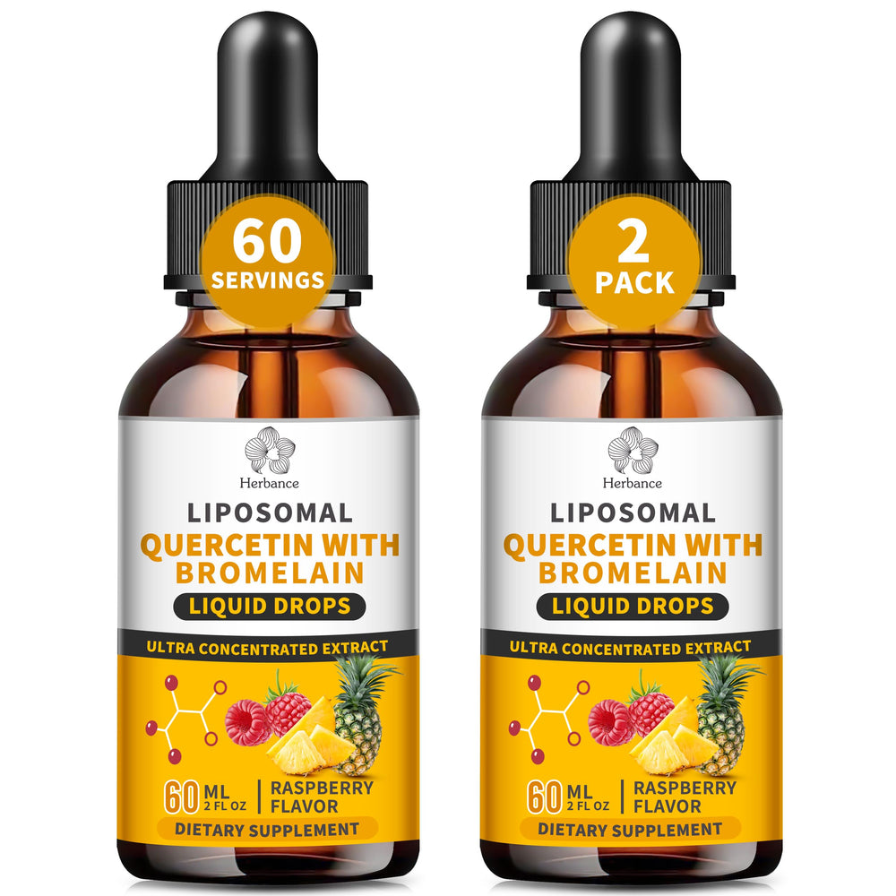 Herbance liposomal quercetin bottle—enhanced absorption for daily wellness